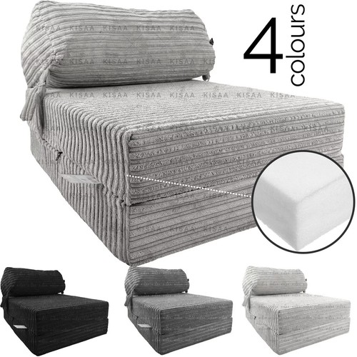 Jumbo cord fold out sofa - fold, bed