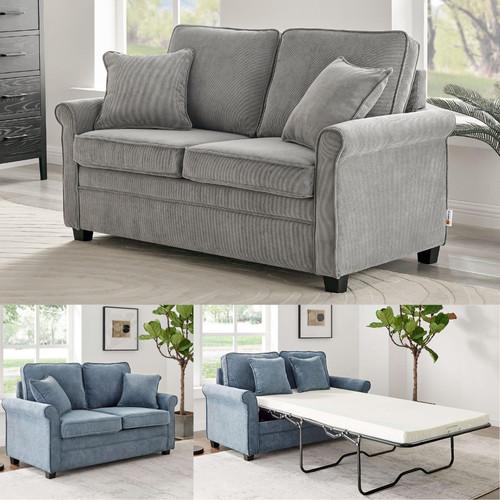 Seater sofa bed corduroy - 2,